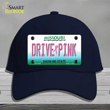 Drive Pink Missouri Novelty License Plate Hat Cotton / Navy