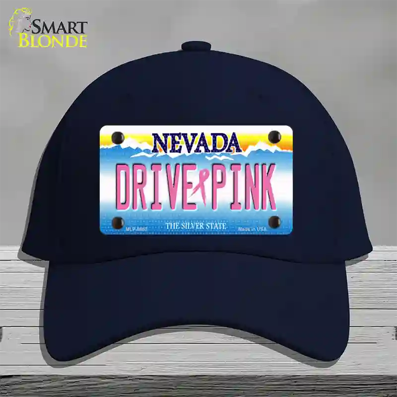 Drive Pink Nevada Novelty License Plate Hat Cotton / Navy