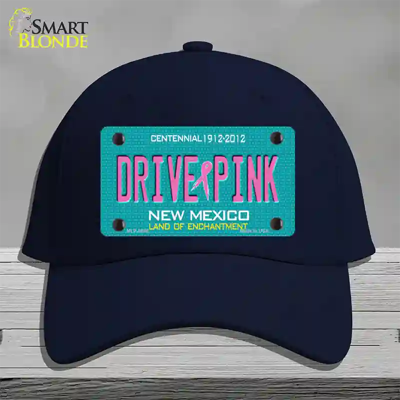 Drive Pink New Mexico Novelty License Plate Hat Cotton / Navy