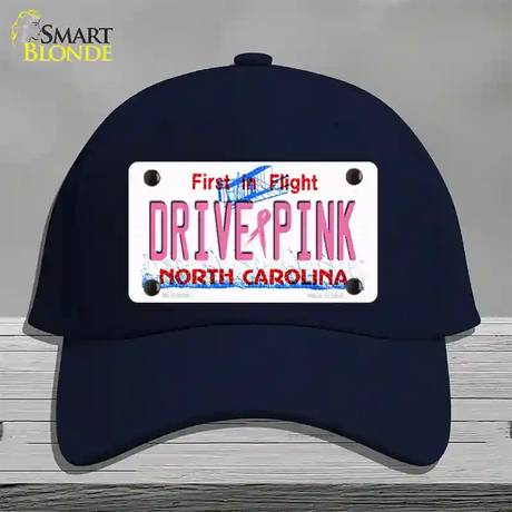 Drive Pink North Carolina Novelty License Plate Hat Cotton / Navy