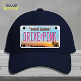 Drive Pink North Dakota Novelty License Plate Hat Cotton / Navy