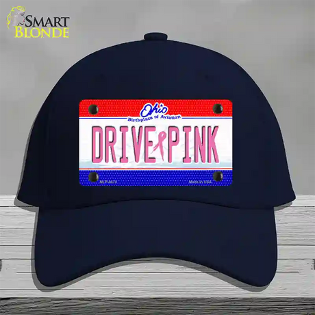 Drive Pink Ohio Novelty License Plate Hat Cotton / Navy