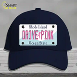 Drive Pink Rhode Island Novelty License Plate Hat Cotton / Navy