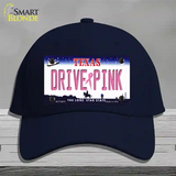 Drive Pink Texas Novelty License Plate Hat Cotton / Navy