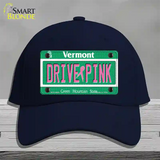 Drive Pink Vermont Novelty License Plate Hat Cotton / Navy