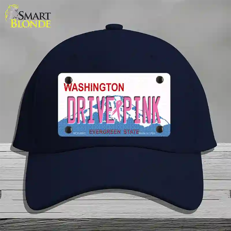 Drive Pink Washington Novelty License Plate Hat Cotton / Navy