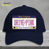 Drive Pink West Virginia Novelty License Plate Hat Cotton / Navy