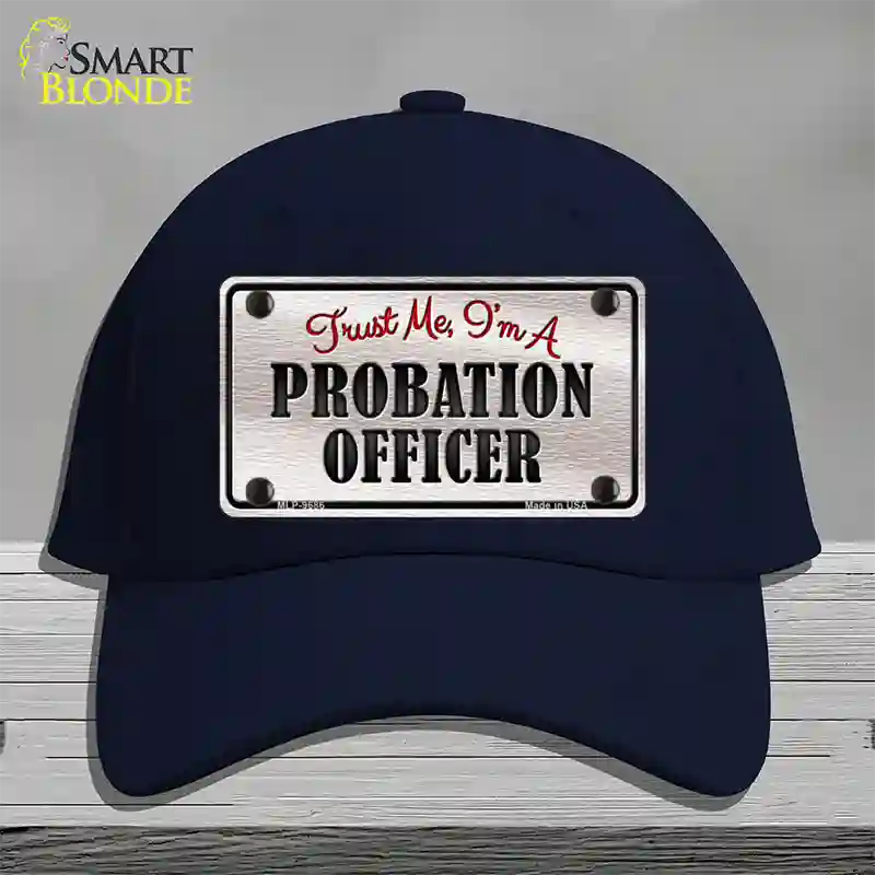 Probation Officer Novelty License Plate Hat Cotton / Navy