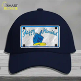 Happy Hanukkah Dreidel Novelty License Plate Hat Cotton / Navy