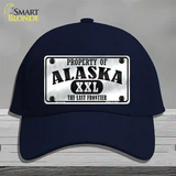 Property Of Alaska Novelty License Plate Hat Cotton / Navy