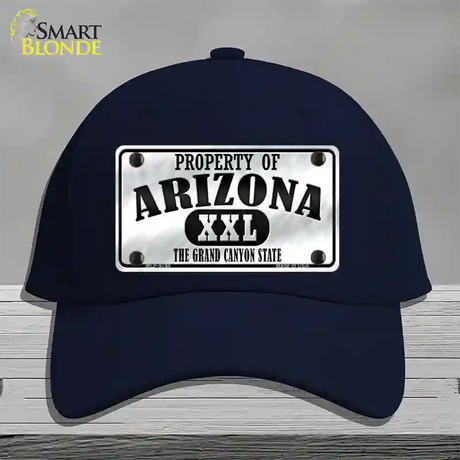 Property Of Arizona Novelty License Plate Hat Cotton / Navy