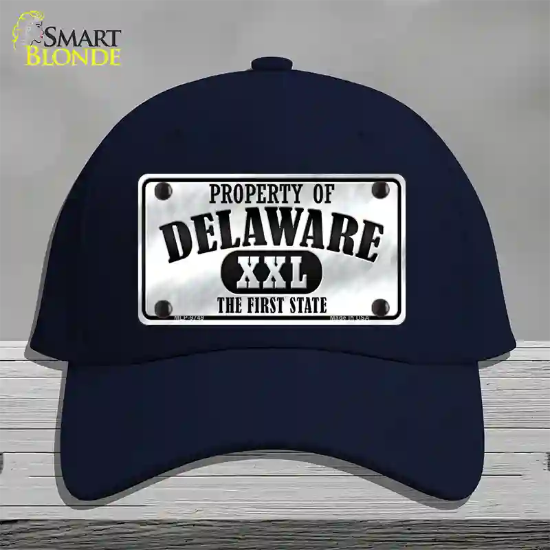 Property Of Delaware Novelty License Plate Hat Cotton / Navy