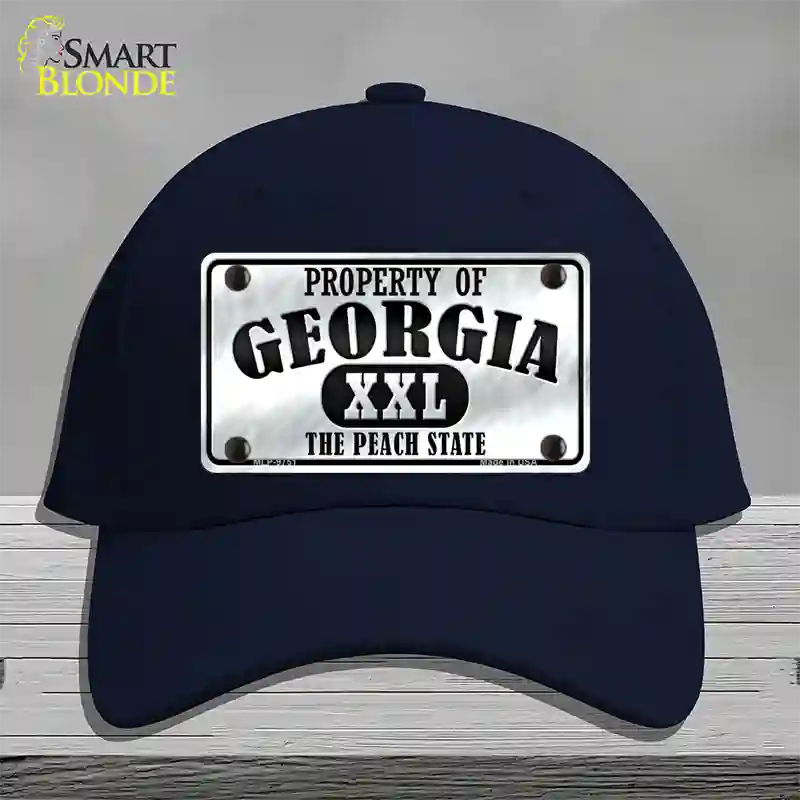 Property Of Georgia Novelty License Plate Hat Cotton / Navy