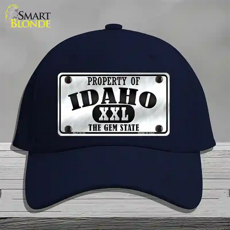 Property Of Idaho Novelty License Plate Hat Cotton / Navy