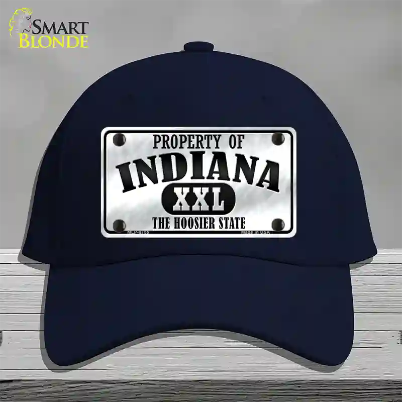 Property Of Indiana Novelty License Plate Hat Cotton / Navy