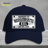 Property Of Massachusetts Novelty License Plate Hat Cotton / Navy