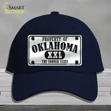 Property Of Oklahoma Novelty License Plate Hat Cotton / Navy