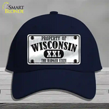 Property Of Wisconsin Novelty License Plate Hat Cotton / Navy