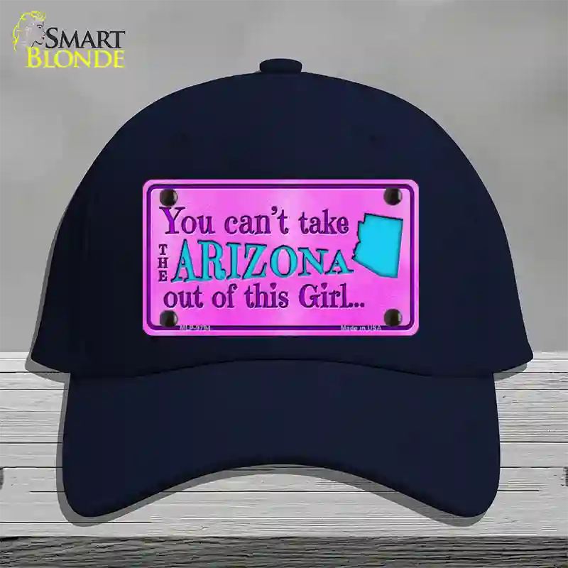 Arizona Girl Novelty License Plate Hat Cotton / Navy