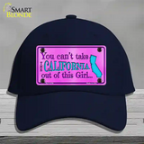 California Girl Novelty License Plate Hat Cotton / Navy