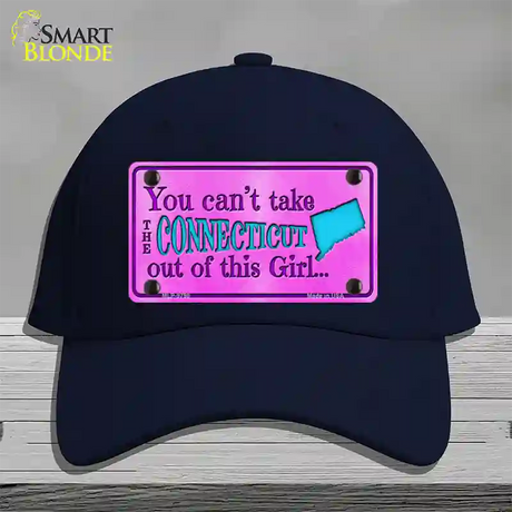 Connecticut Girl Novelty License Plate Hat Cotton / Navy