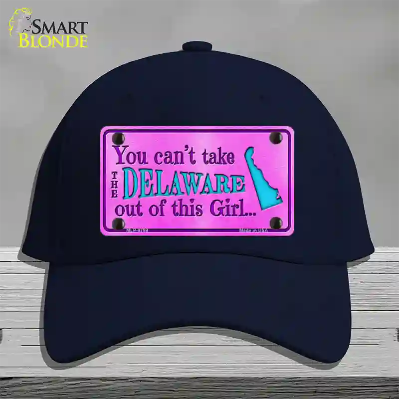 Delaware Girl Novelty License Plate Hat Cotton / Navy