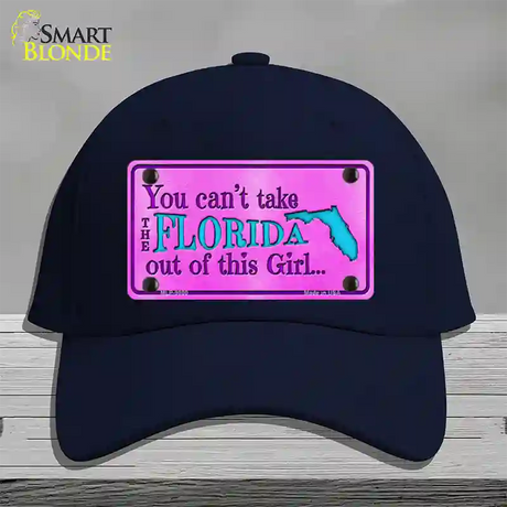 Florida Girl Novelty License Plate Hat Cotton / Navy