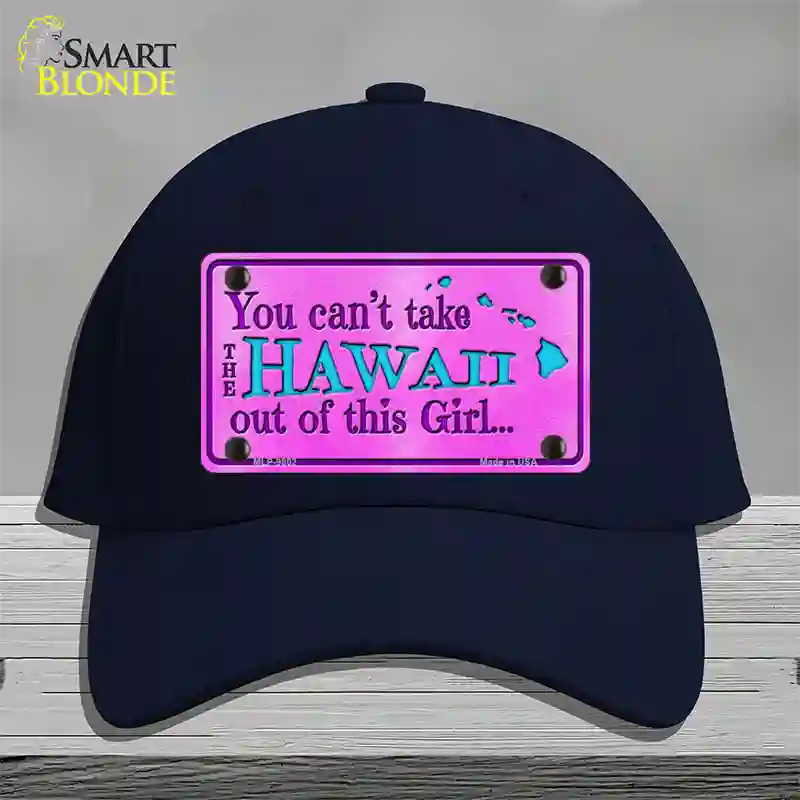 Hawaii Girl Novelty License Plate Hat Cotton / Navy