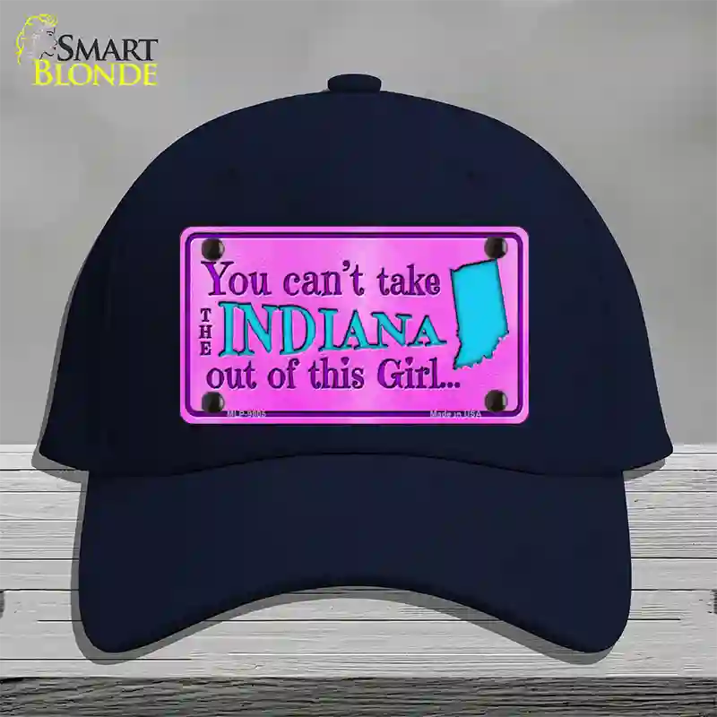 Indiana Girl Novelty License Plate Hat Cotton / Navy