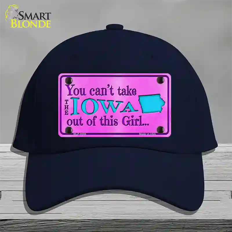 Iowa Girl Novelty License Plate Hat Cotton / Navy