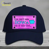 Iowa Girl Novelty License Plate Hat Cotton / Navy