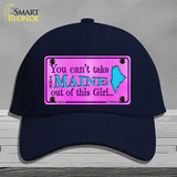 Maine Girl Pink Novelty License Plate Hat Cotton / Navy