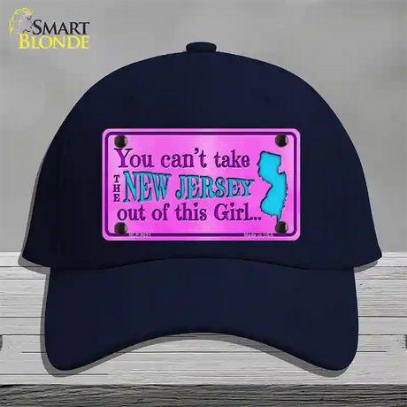 New Jersey Girl Novelty License Plate Hat Cotton / Navy