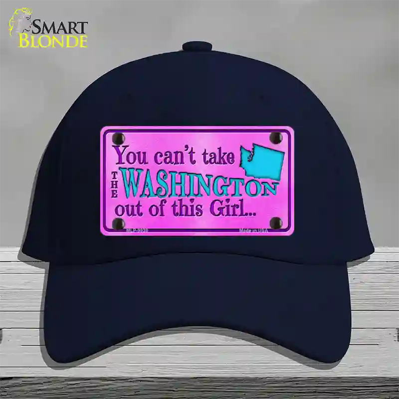 Washington Girl Novelty License Plate Hat Cotton / Navy