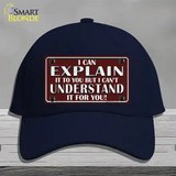 I Can Explain Novelty License Plate Hat Cotton / Navy