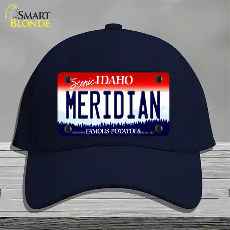 Meridian Idaho Novelty License Plate Hat Cotton / Navy