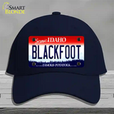 Blackfoot Idaho Novelty License Plate Hat Cotton / Navy