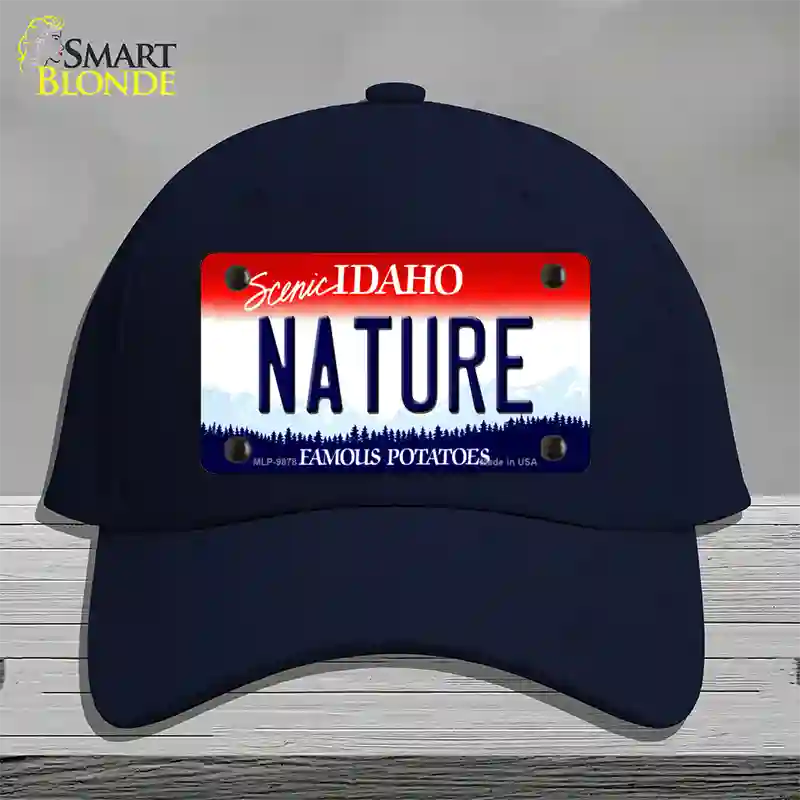 Nature Idaho Novelty License Plate Hat Cotton / Navy