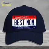 Best Mom Idaho Novelty License Plate Hat Cotton / Navy