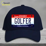 Golfer Idaho Novelty License Plate Hat Cotton / Navy