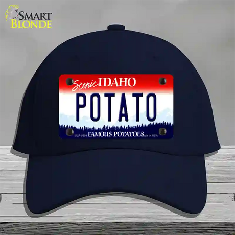 Potato Idaho Novelty License Plate Hat Cotton / Navy