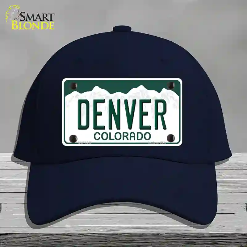 Denver Colorado Novelty License Plate Hat Cotton / Navy