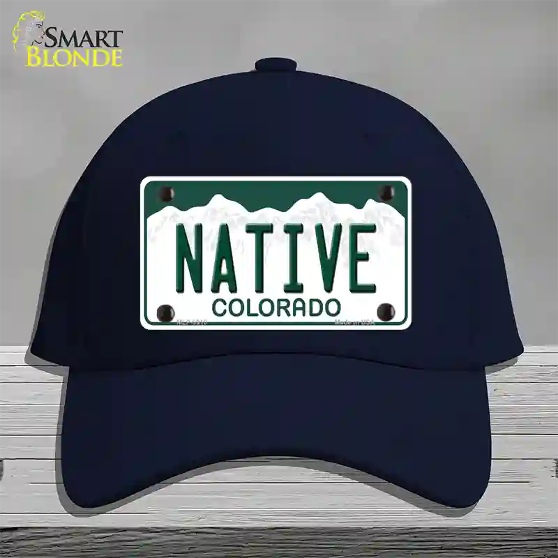 Native Colorado Novelty License Plate Hat Cotton / Navy