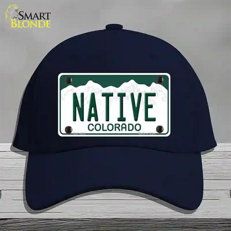 Native Colorado Novelty License Plate Hat Cotton / Navy