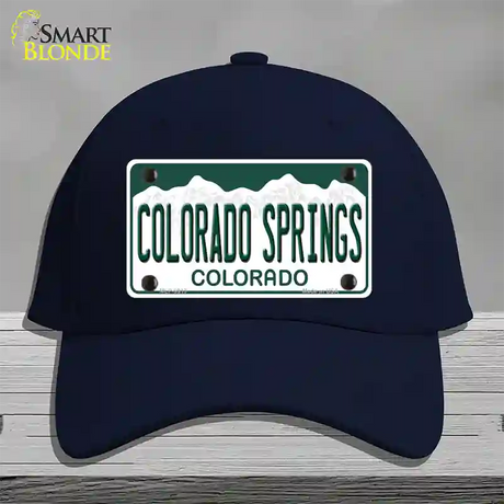 Colorado Springs Colorado Novelty License Plate Hat Cotton / Navy