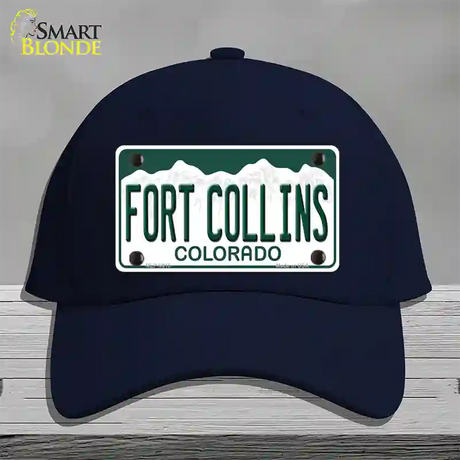 Fort Collins Colorado Novelty License Plate Hat Cotton / Navy