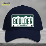 Boulder Colorado Novelty License Plate Hat Cotton / Navy