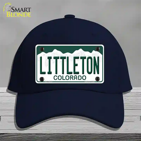 Littleton Colorado Novelty License Plate Hat Cotton / Navy