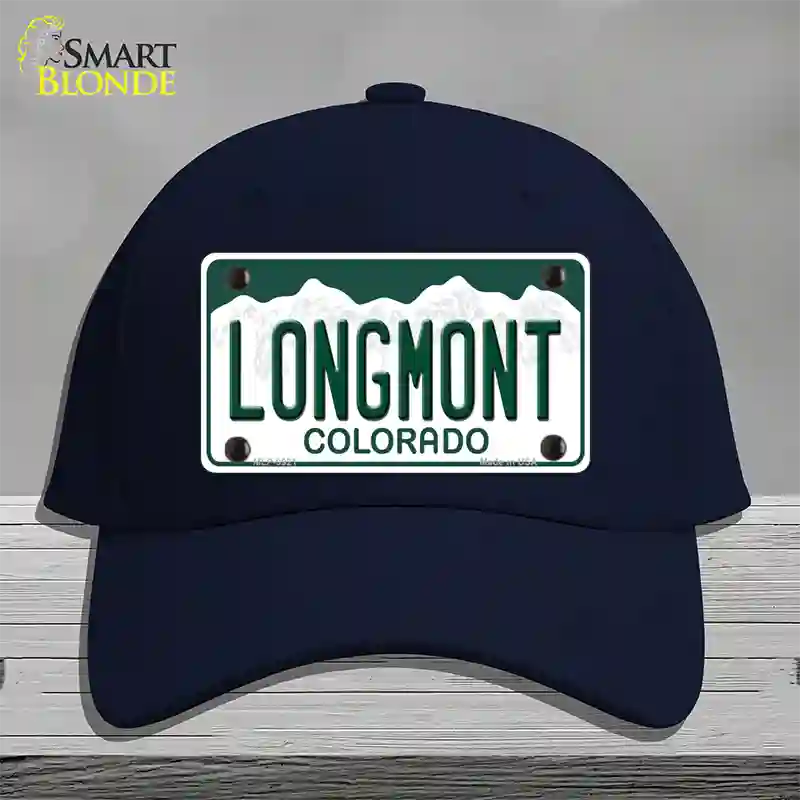 Longmont Colorado Novelty License Plate Hat Cotton / Navy