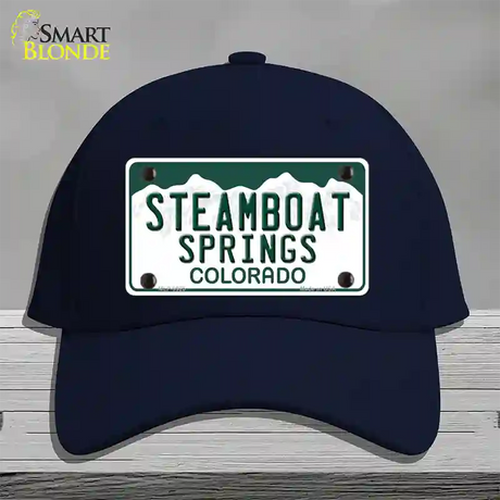 Steamboat Springs Colorado Novelty License Plate Hat Cotton / Navy